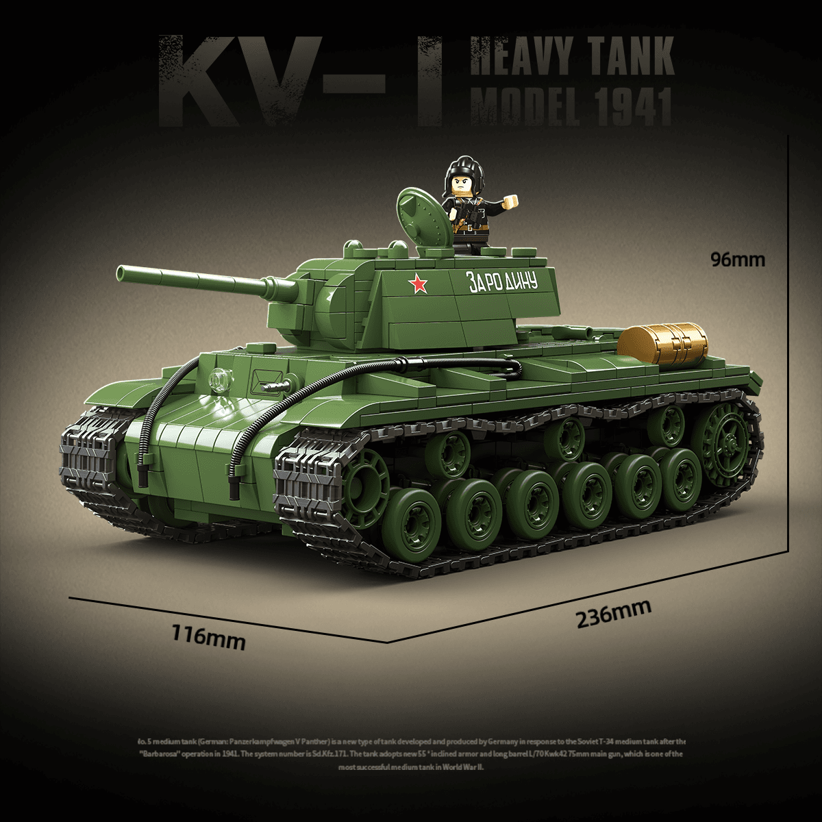KV-1 Heavy Tank Model 1941 view 3