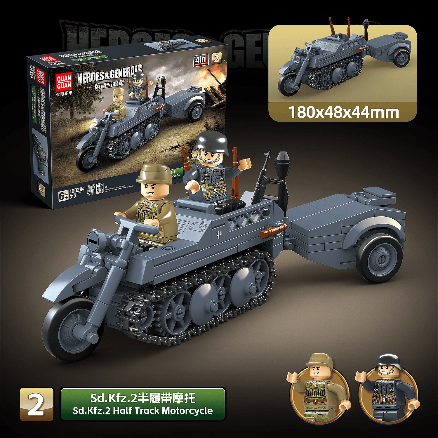 Heroes and Generals Vehicles Military Scenery 4 in 1 view 5