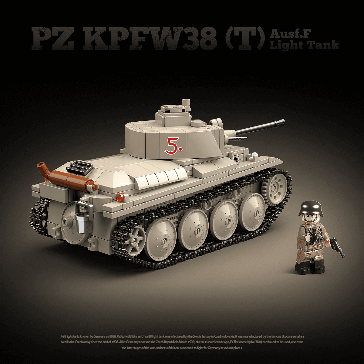 PZ KPFW38(T) Ausf.F Light Tank view 4