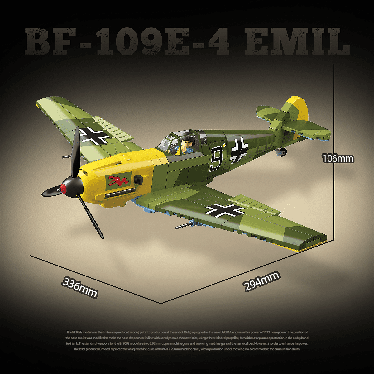 Messerschmitt Bf-109 E-4 Emil view 3