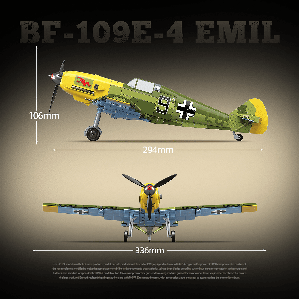 Messerschmitt Bf-109 E-4 Emil view 6