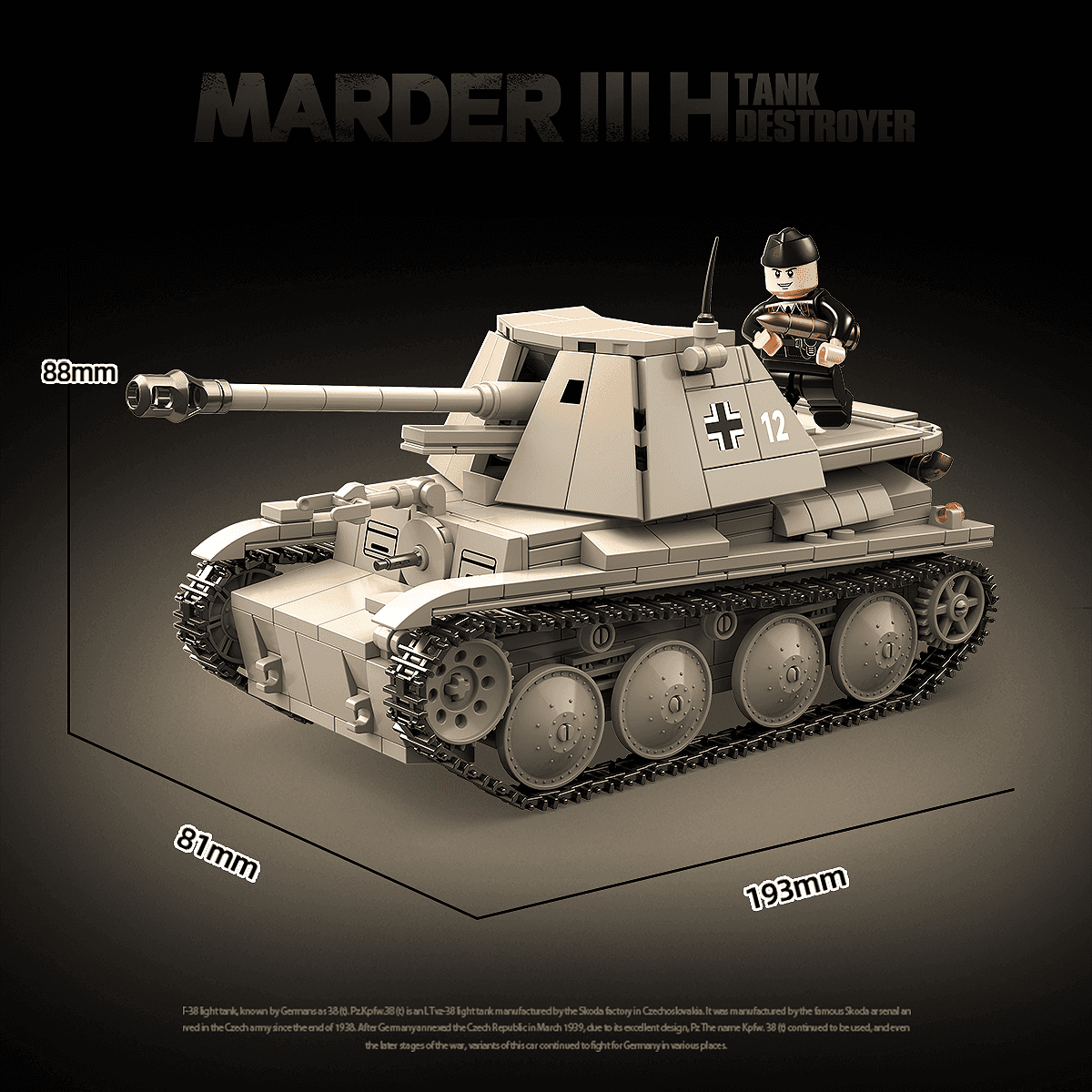 Marder III H Tank Destroyer view 3