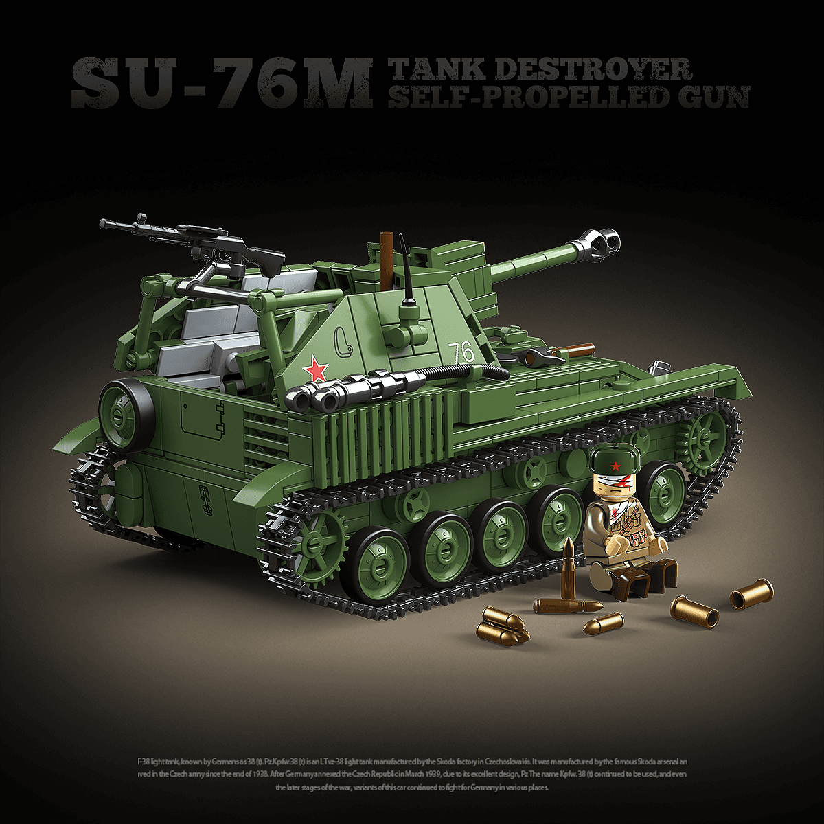 SU-76M Tank Destroyer Self-Propelled Gun view 4