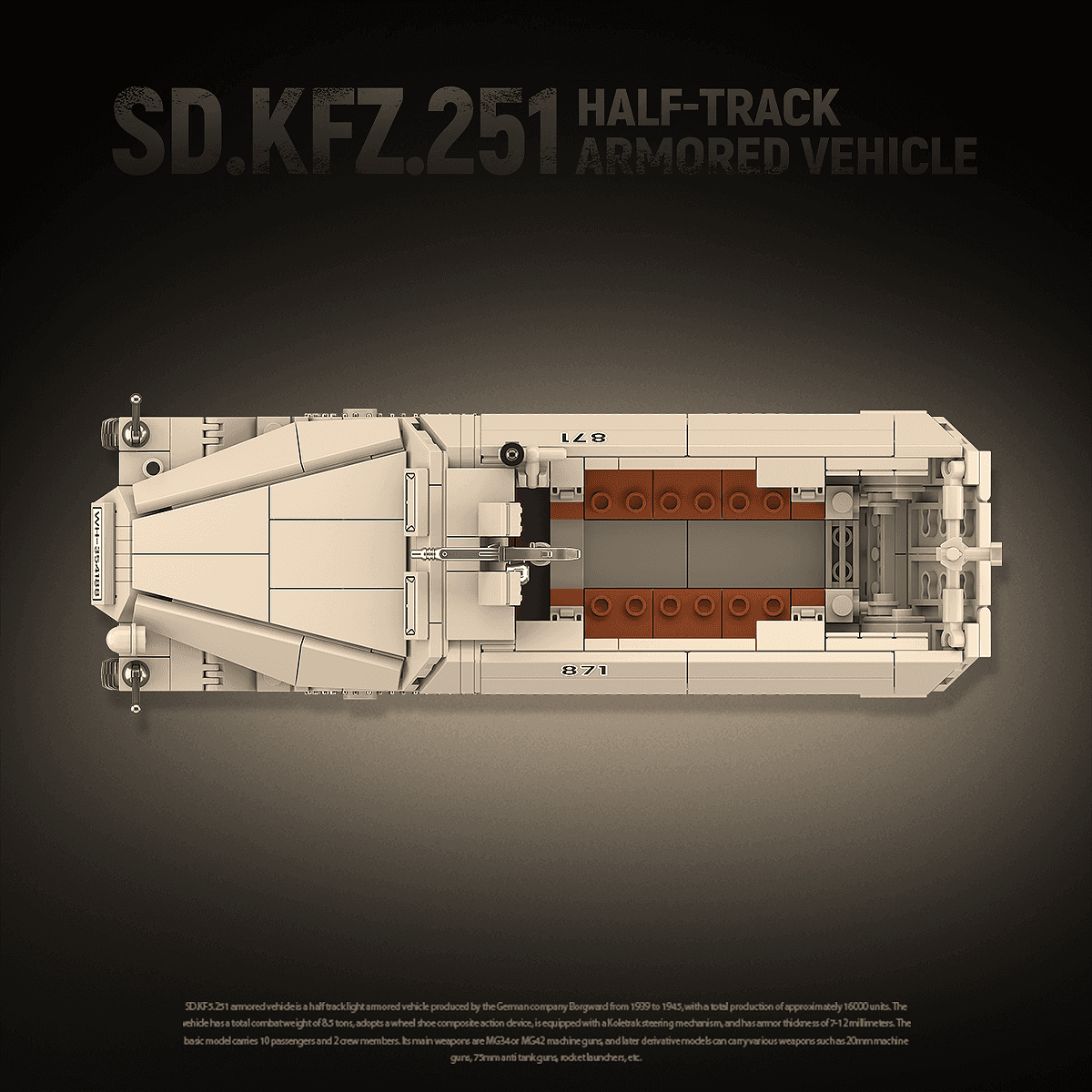 Sd.Kfz.251 Half-Track Armored Vehicle view 5