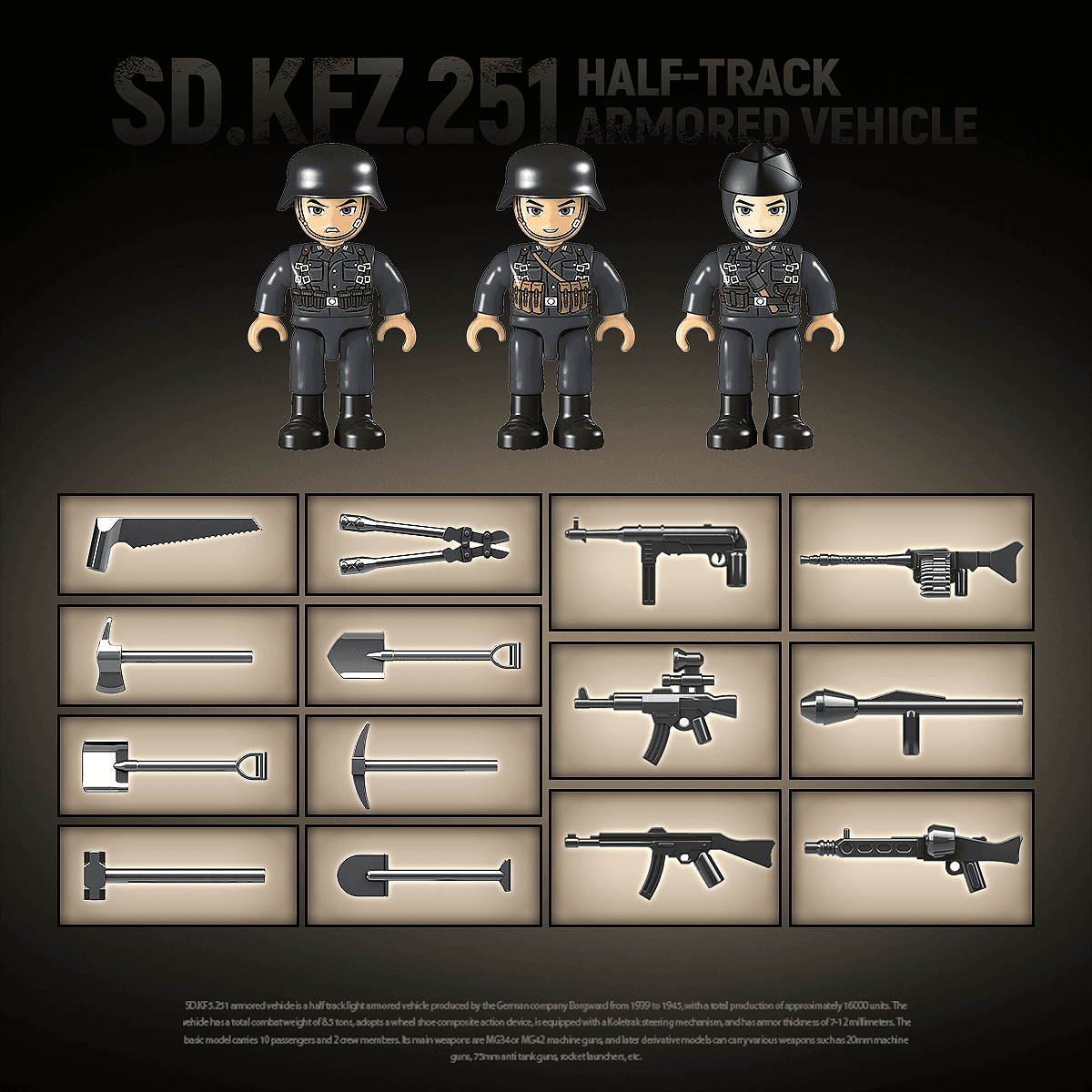 Sd.Kfz.251 Half-Track Armored Vehicle view 8