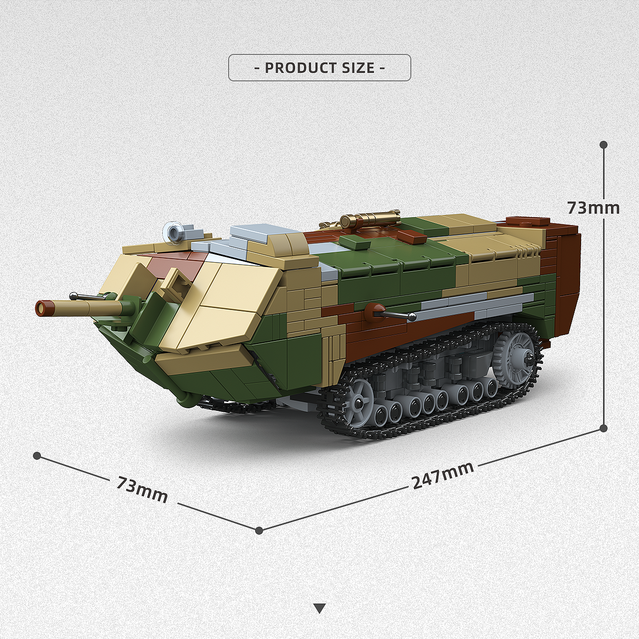 Saint-Chamond Heavy Tank (Late) - 1017 pieces QuanGuan Military